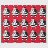 サンタ(Lgを読むヴィンテージB&W。 赤のイメージ) ラッピングペーパー (フラット)