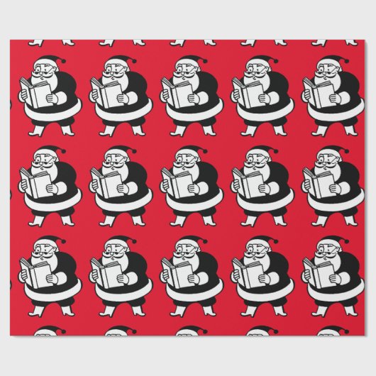 サンタ(Lgを読むヴィンテージB&W。 赤のイメージ) ラッピングペーパー (フラット)
