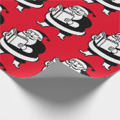 サンタ(Lgを読むヴィンテージB&W。 赤のイメージ) ラッピングペーパー (角)