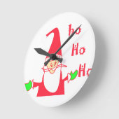 サンタ.pngのホホホメリークリスマス ラウンド壁時計 (傾斜)