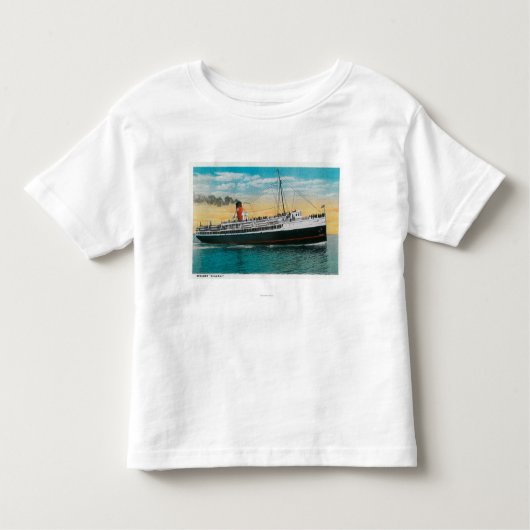 サンタCatalinaの島の汽船"Avalon" トドラーTシャツ (正面)