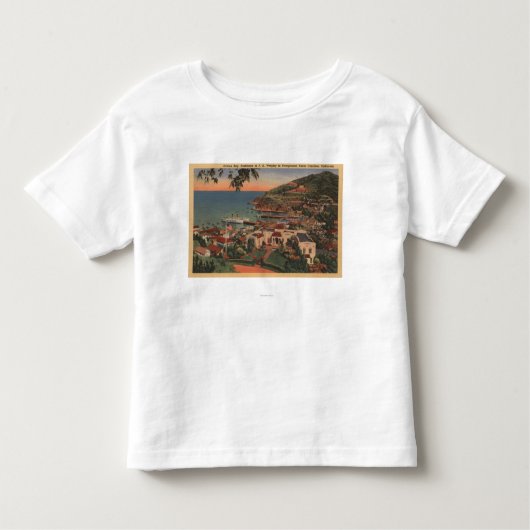 サンタCatalina、カリフォルニア- Avalon湾 トドラーTシャツ (正面)