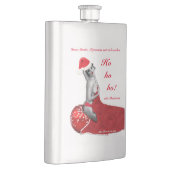 サンタChristmas Funny Jokeピンナップ夫人のスキットル フラスク (右)