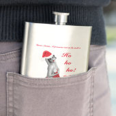 サンタChristmas Funny Jokeピンナップ夫人のスキットル フラスク (インサイチュ)