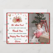 サンタCookieクリスマスパーティーありがとう写真 招待状 (正面)