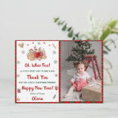 サンタCookieクリスマスパーティーありがとう写真 招待状 (スタンド正面)