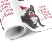 サンタFrenchieの包装紙 ラッピングペーパー (ロールコーナー)