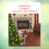 サンタGSDドッグクリスマスツリーホームストアビニール8x11 ウィンドウサイン (シート3)