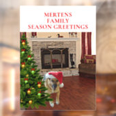 サンタGSDドッグクリスマスツリーホームストアビニール8x11 ウィンドウサイン (シート2)