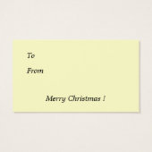 「サンタin a Blimp」ギフトラベル (裏面)