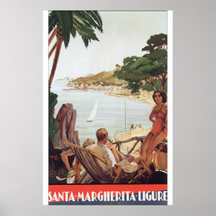 サンタMargherita Ligureのヴィンテージ旅行ポスター ポスター