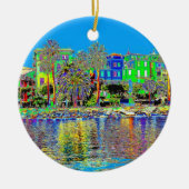 サンタMargherita Ligure -イタリア セラミックオーナメント (正面)