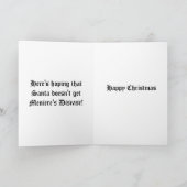 サンタMeniereの病気のクリスマスカード シーズンカード (内部)