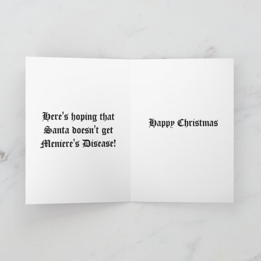 サンタMeniereの病気のクリスマスカード シーズンカード (内部)