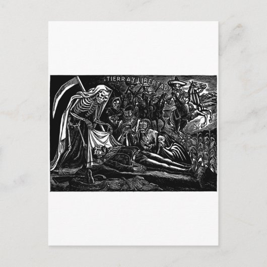 サンタMuerteおよび兵士c. 1951年のメキシコ シーズンポストカード (正面)