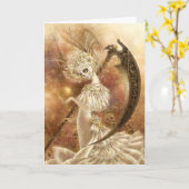 サンタMuerteの挨拶状 カード (黄色い花)