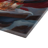 サンタNトナカイはクリスマスにジンジャーブレッドの家を作る カッティングボード (角)