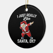 サンタOK家族のクリスマスが大好き セラミックオーナメント (左)