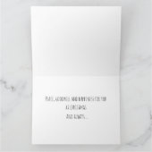 サンタonスケートボードおもしろいトナカイそり冬 カード (内部)