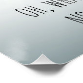 サンタonスケートボードおもしろいトナカイそり冬 ポスター (コーナー)