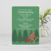 サンタSquatchのクリスマス・パーティのSquatchyのおもしろいの子供 招待状 (スタンド正面)