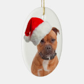 サンタStaffieのクリスマスのオーナメント セラミックオーナメント (右)