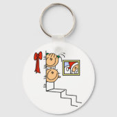 サンタTシャツとギフトをお待ち キーホルダー (正面)