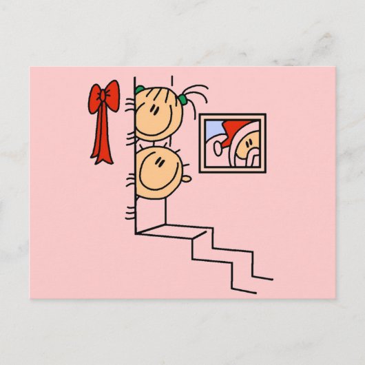 サンタTシャツとギフトをお待ち シーズンポストカード (正面)