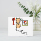 サンタTシャツとギフトをお待ち シーズンポストカード (スタンド正面)