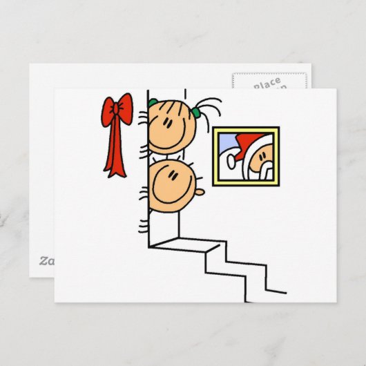 サンタTシャツとギフトをお待ち シーズンポストカード (正面/裏面)