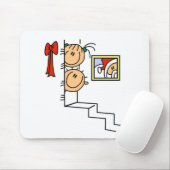 サンタTシャツとギフトをお待ち マウスパッド (マウス)