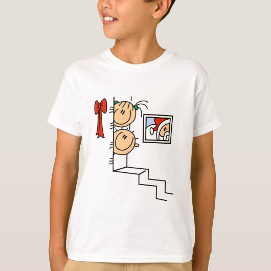 サンタTシャツとギフトをお待ち Tシャツ (正面)