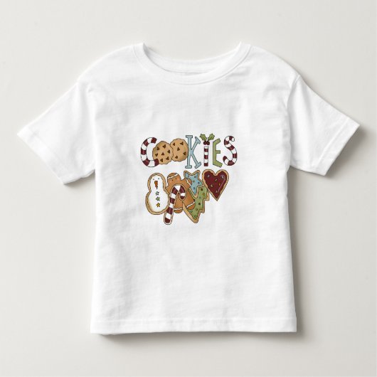 サンタTシャツとギフト用Cookie トドラーTシャツ (正面)