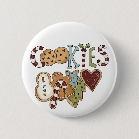 サンタTシャツとギフト用Cookie 缶バッジ (正面)