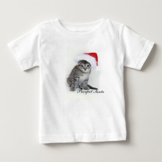サンタTシャツを目的とする ベビーTシャツ (正面)