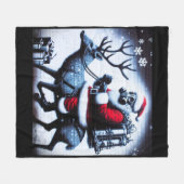 サンタTシャツ フリースブランケット (正面(横))