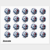 サンタTシャツ ラウンドシール (シート)