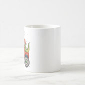 サンタTレックス恐竜モンスタートラッククリスマスクリスマス コーヒーマグカップ (中央)