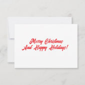 サンタVS雪だるま フラットグリーティングカード カード (裏面)