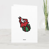 サンタWoodyおよび彼のトナカイのクリスマスの漫画 シーズンカード (裏面)