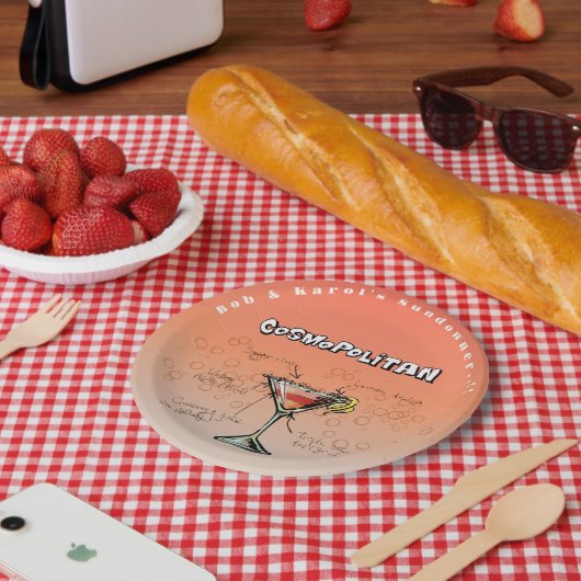 サンダウナーコスモポリタンパーティー ペーパープレート (ピクニック)