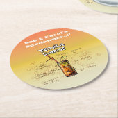 サンダウナーテキラカクテルパーティー ラウンドペーパーコースター (アングル)