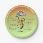 サンダウナーピナコラダカクテルパーティー紙プレート ペーパープレート (正面)
