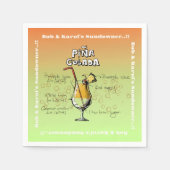 サンダウナーピナコラダカクテルパーティー スタンダードカクテルナプキン (正面)