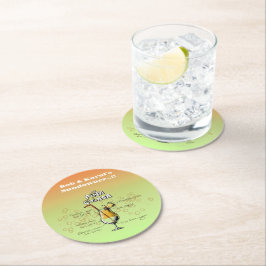 サンダウナーピナコラダカクテルパーティー ラウンドペーパーコースター