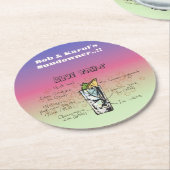 サンダウナーブルータホカクテルパーティー ラウンドペーパーコースター (アングル)