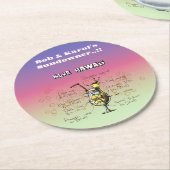 サンダウナーブルーハワイカクテルパーティー ラウンドペーパーコースター (アングル)