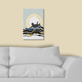 サンダウモダンンポスターのパドリング・サーファー ポスター