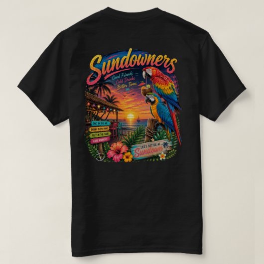 サンダウンアーズ ビブラントカラー Tシャツ (デザイン裏面)