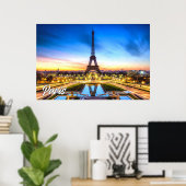 サンダウンオーバーパリ，フランス ポスター (ホームオフィス)